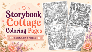 Storybook Cottage Coloring Pages That Feel Sweet, Calm, and Magical