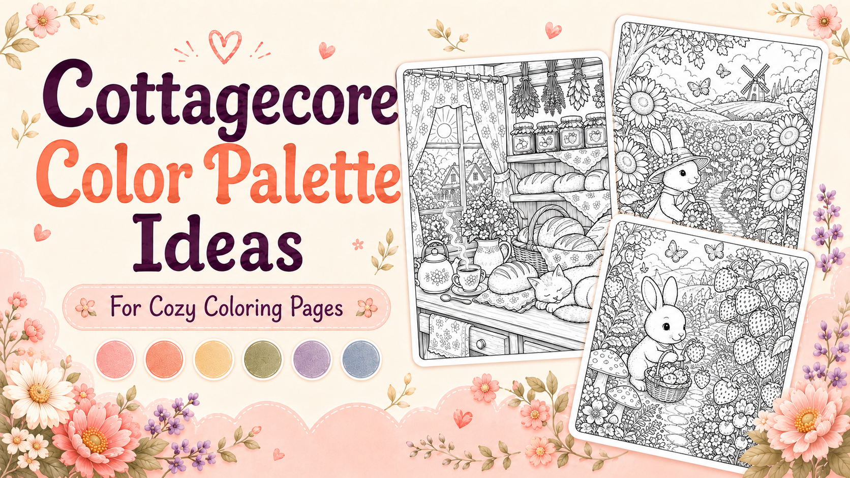 Cottagecore Color Palette Ideas for Rabbits, Gardens, Bakeries, and Cozy Rooms