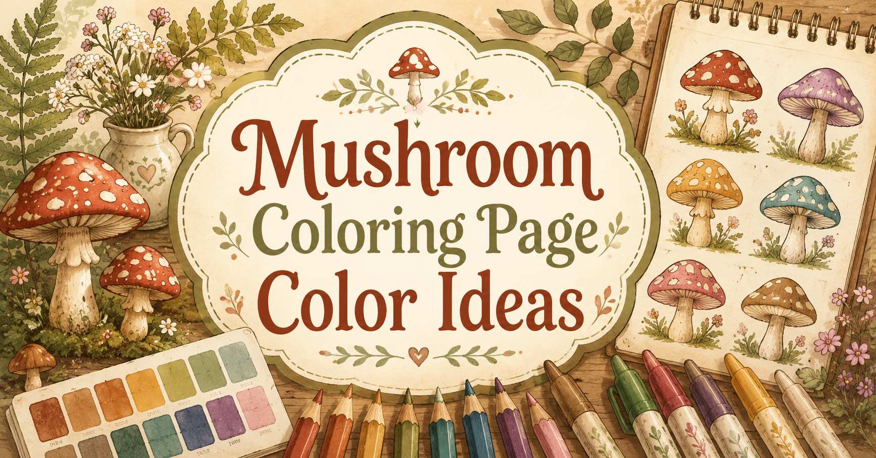 10 Cozy Color Palettes for Mushroom Forest Coloring Pages