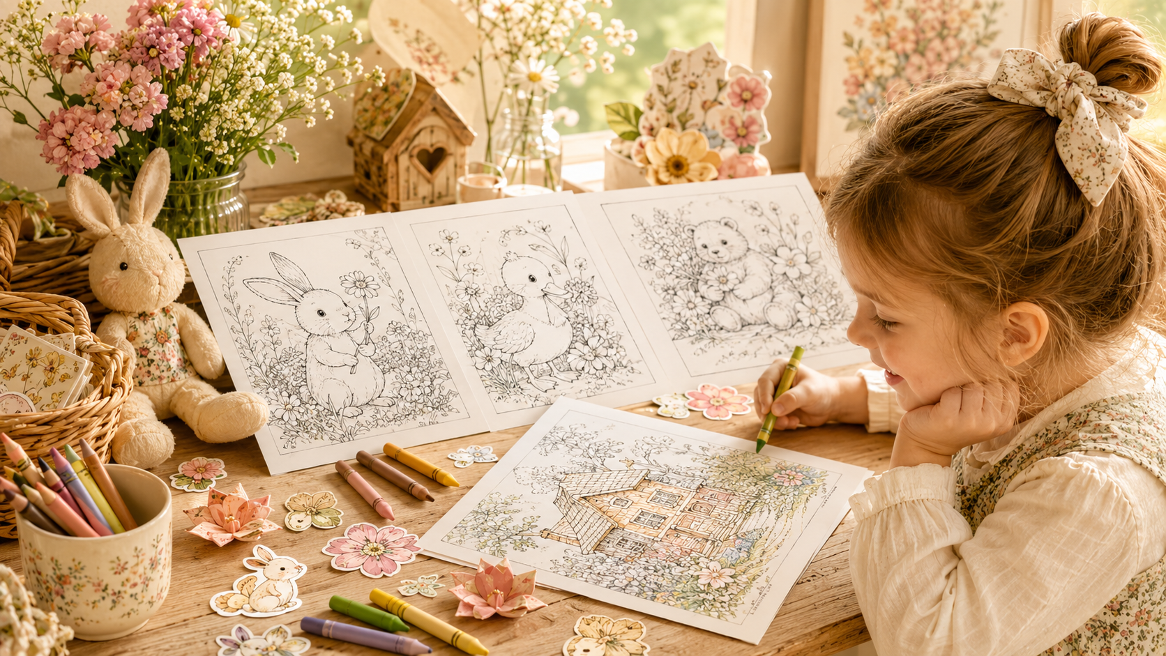 Kid Coloring multiple coloring pages