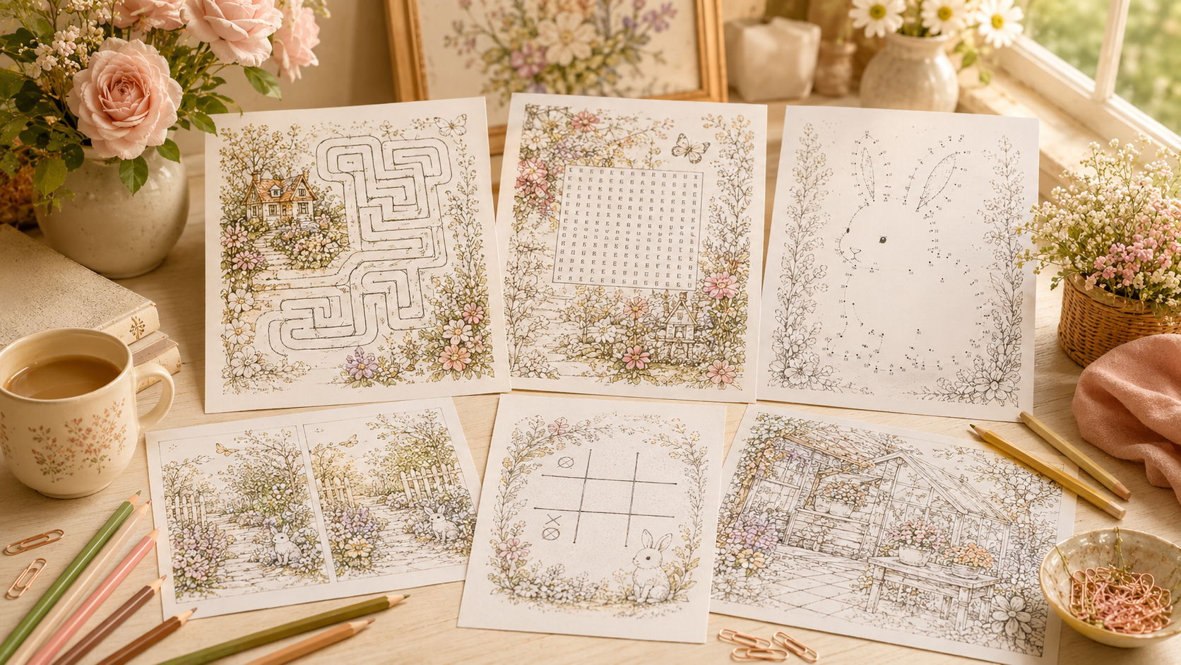 Image showing multiple kinds of puzzle pages.