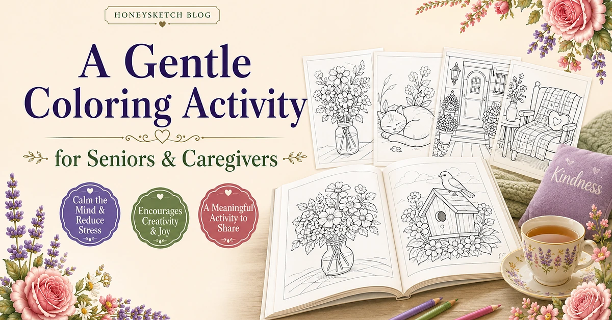 A Gentle Coloring Activity for Seniors and Caregivers to Enjoy Together